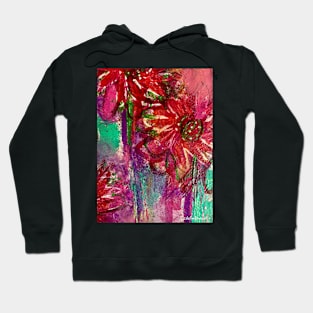 Red Flowers Close Up Hoodie